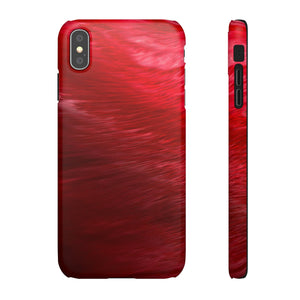 Red Feather Ink Art iPhone Case (Slim) iPhone XS MAX Matte Phone Case