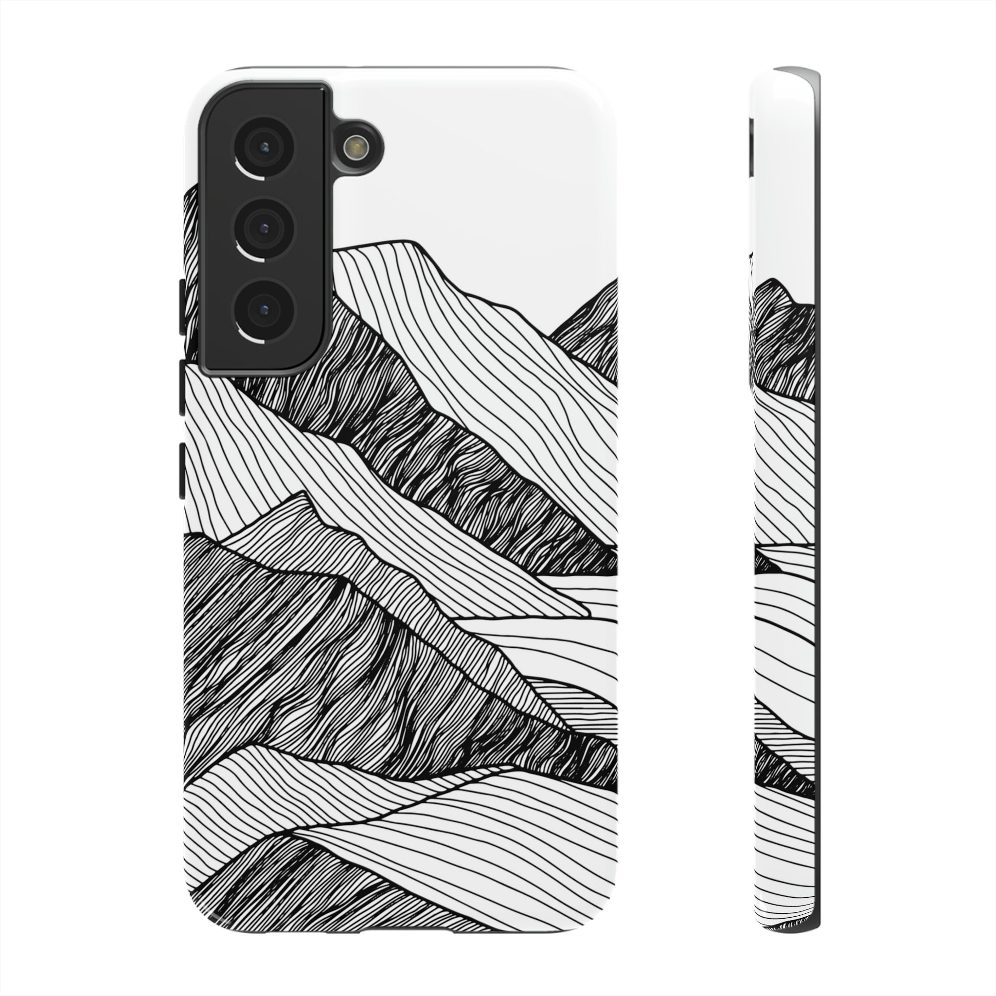 Mountain Line Art Android Case (Protective) Samsung Galaxy S22 Glossy Phone Case