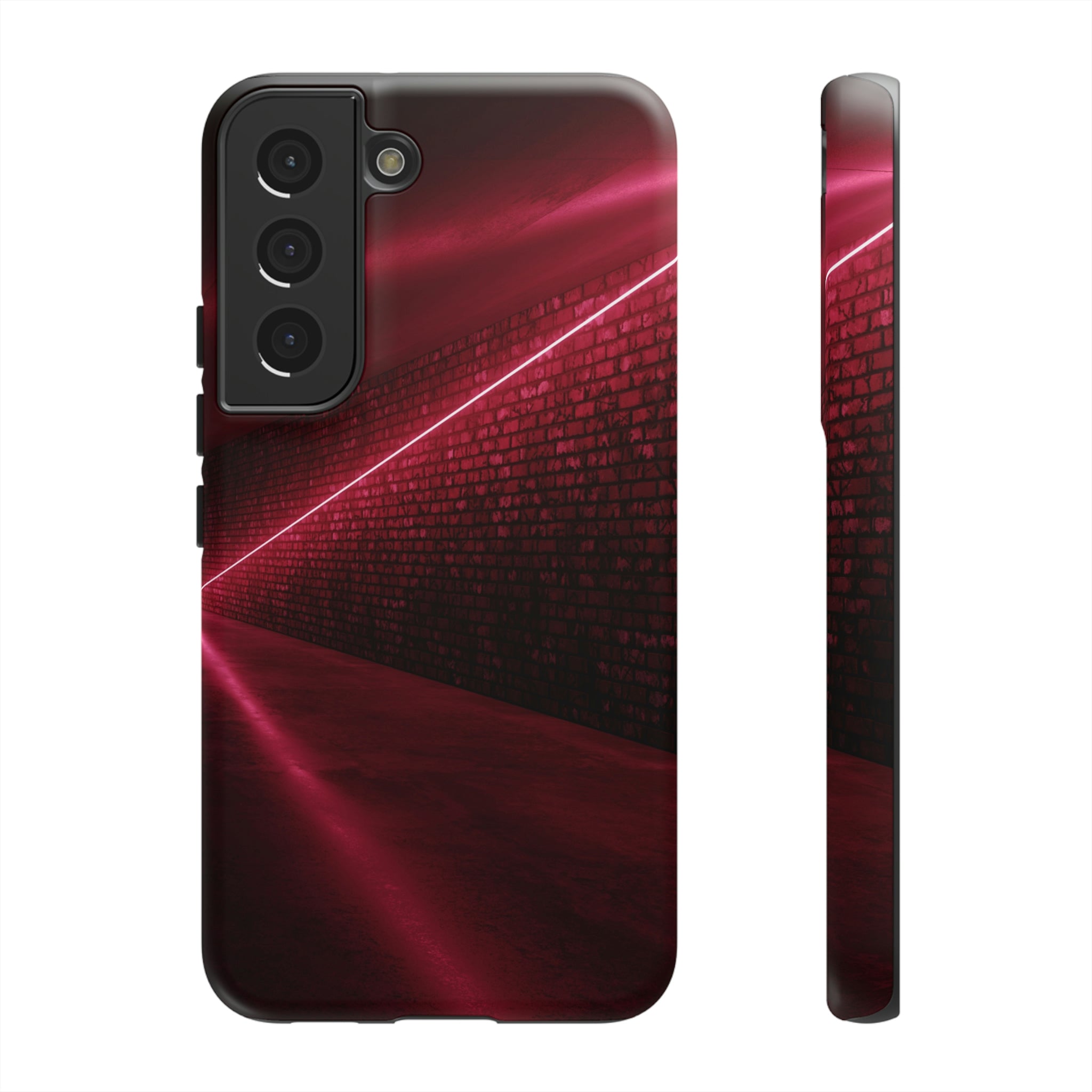 Red Sci Fi Android Case (Protective) Samsung Galaxy S22 Matte Phone Case