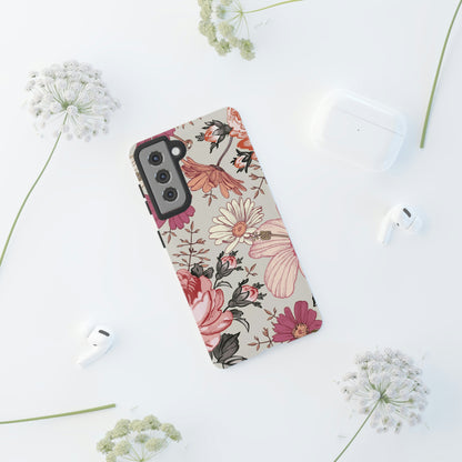 Pink daisies Vintage Flower Samsung Case (Protective) Phone Case