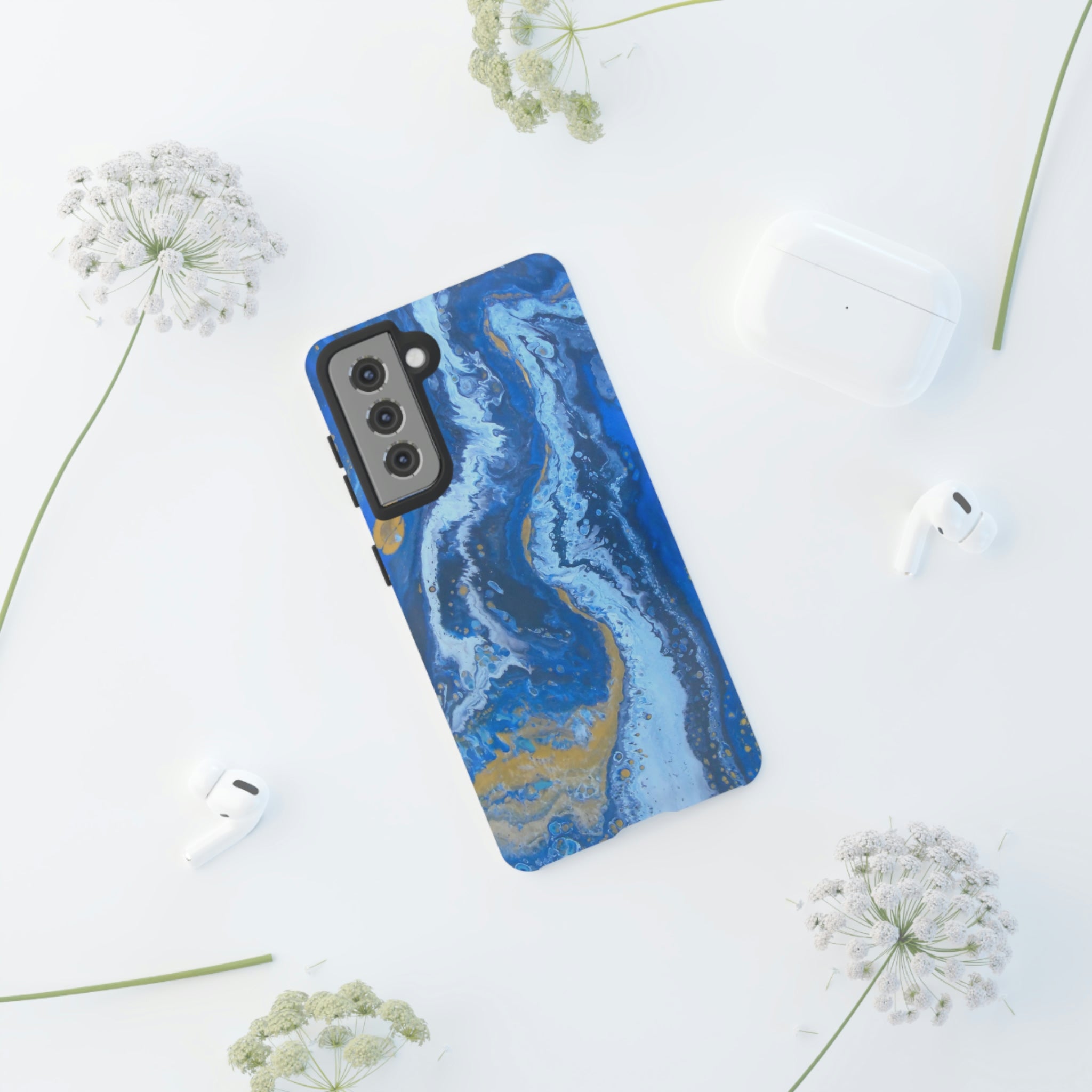 Acrylic Blue Gold Android Case (Protective) Phone Case