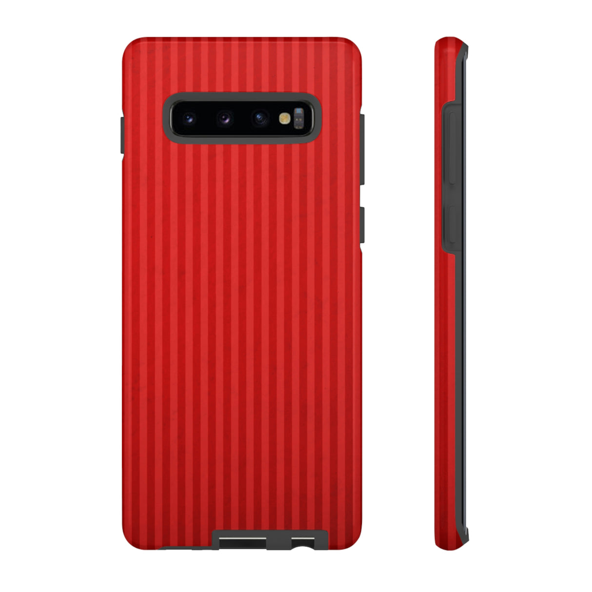 Red Stripes Android Case (Protective) Samsung Galaxy S10 Plus Glossy Phone Case