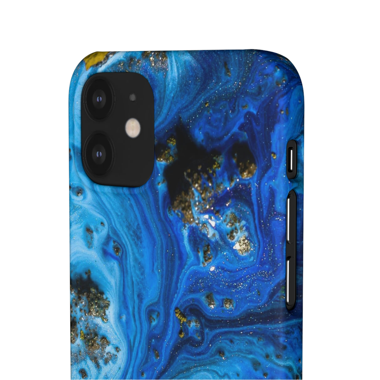 Blue Ice Melt Ink Art iPhone Case (Slim) Phone Case