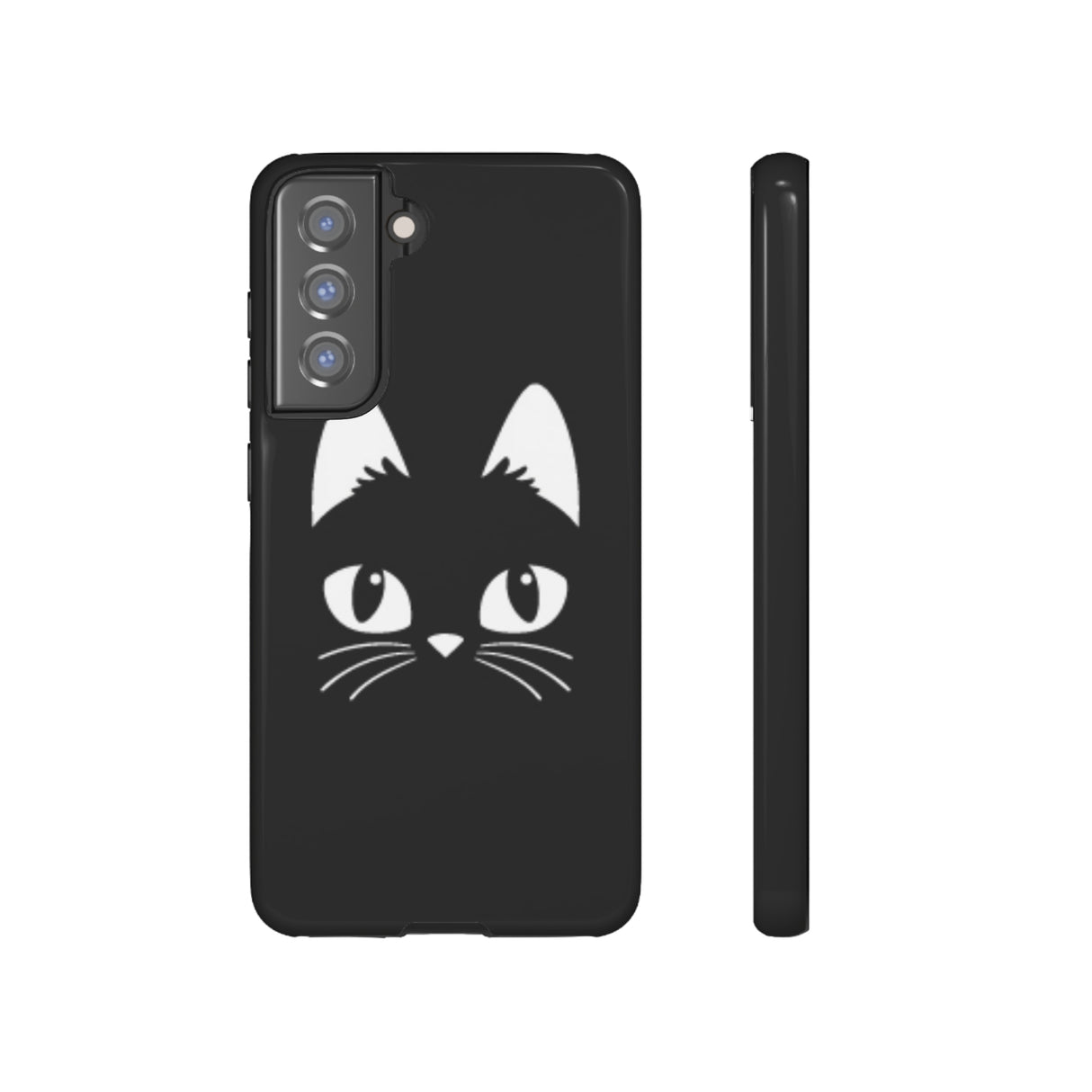 Cartoon Cat Icon Android Case (Protective) Samsung Galaxy S21 FE Glossy Phone Case