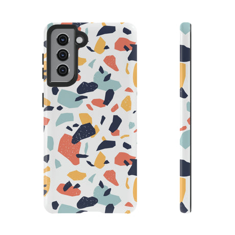 Colorful Terrazzo Android Case (Protective) Samsung Galaxy S21 Glossy Phone Case