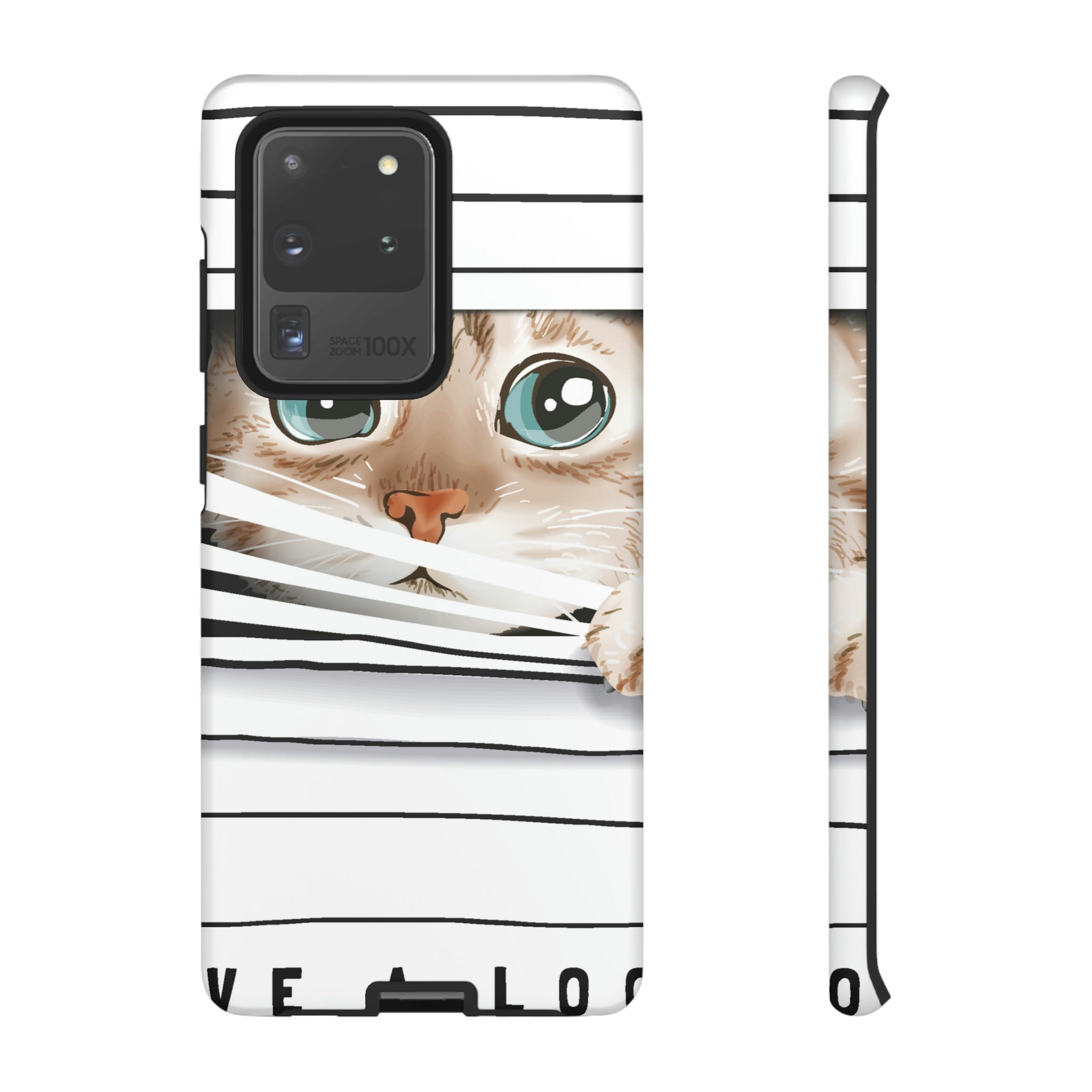 Cute Cat Window Android Case (Protective) Samsung Galaxy S20 Ultra Matte Phone Case