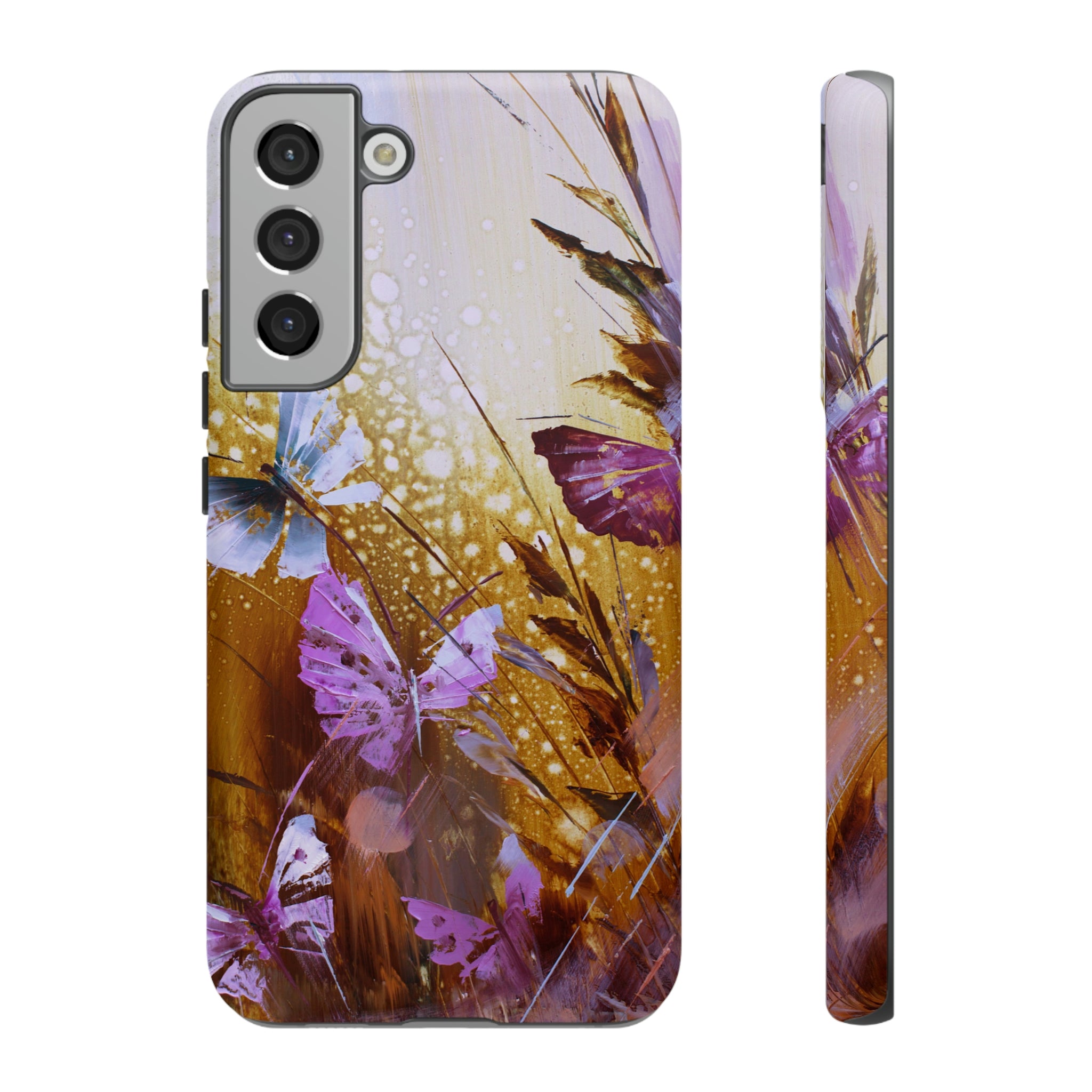 Butterflies Painting Android Case (Protective) Samsung Galaxy S22 Plus Matte Phone Case