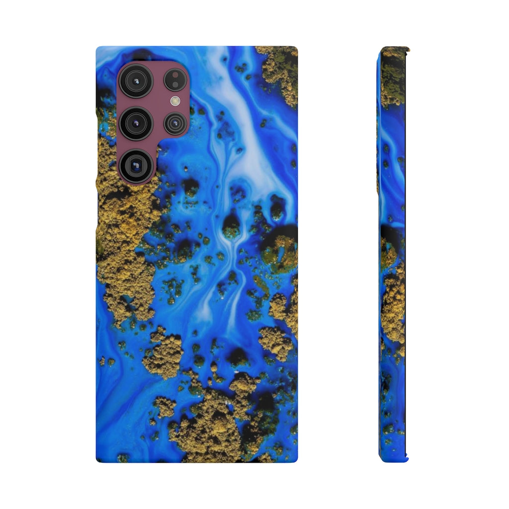 Blue River Ink Art Android Case (Slim) Samsung Galaxy S22 Ultra Matte Phone Case