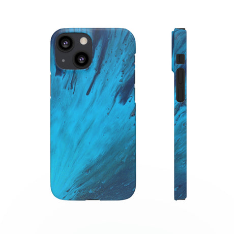 Light Blue Ink Art iPhone Case (Slim) iPhone 13 Mini Matte Phone Case