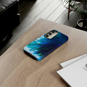 Blue Liquid Ink Art Android Case (Protective) Phone Case