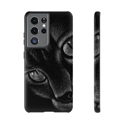 Pencil Drawing Cat Android Case (Protective) Samsung Galaxy S21 Ultra Glossy Phone Case