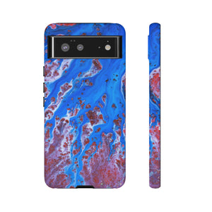 Bright Blue Ink Art Android Case (Protective) Phone Case