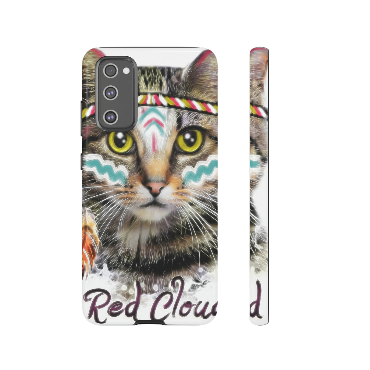 Red Cloud Cat Android Case (Protective) Samsung Galaxy S20 FE Glossy Phone Case