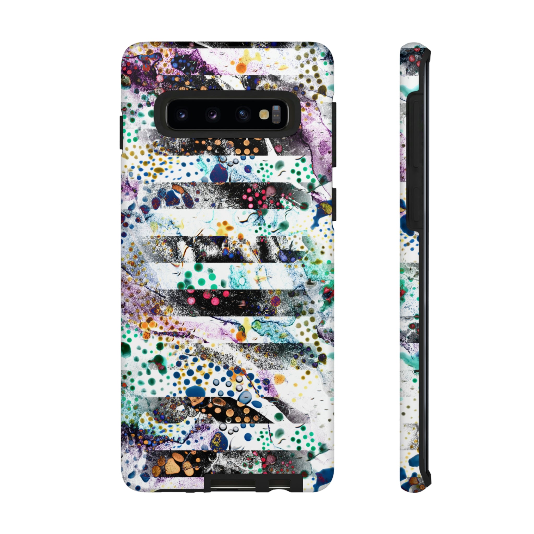 Abstract Green Purple Android Case (Protective) Samsung Galaxy S10 Matte Phone Case