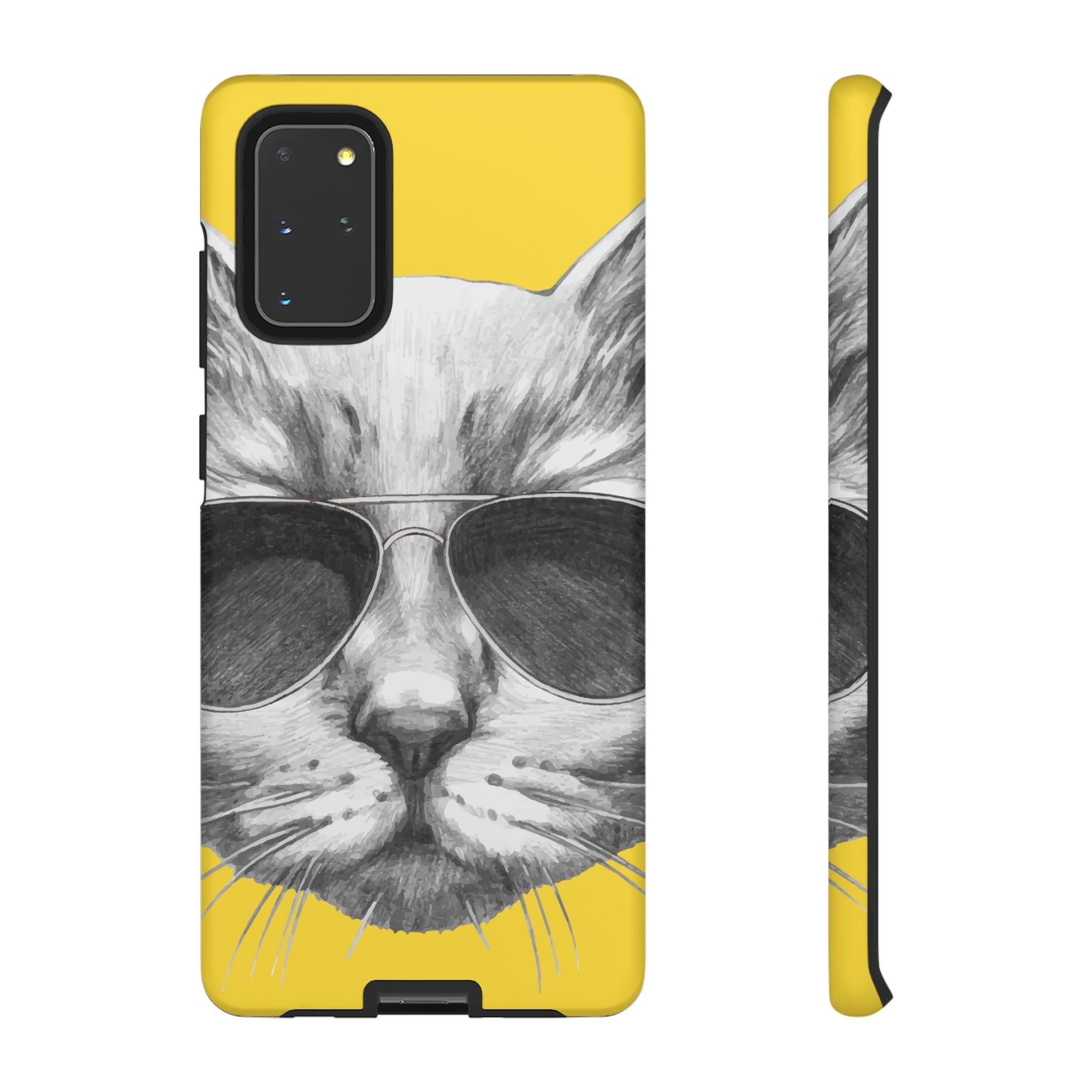 Cool Cat Portrait Android Case (Protective) Samsung Galaxy S20+ Matte Phone Case