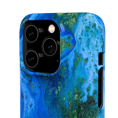 Blue Globe Ink Art iPhone Case (Slim) Phone Case