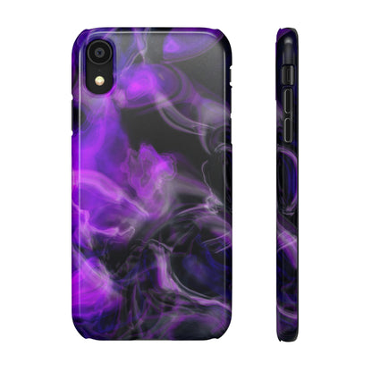 Purple Marble iPhone Case (Slim) iPhone XR Glossy Phone Case