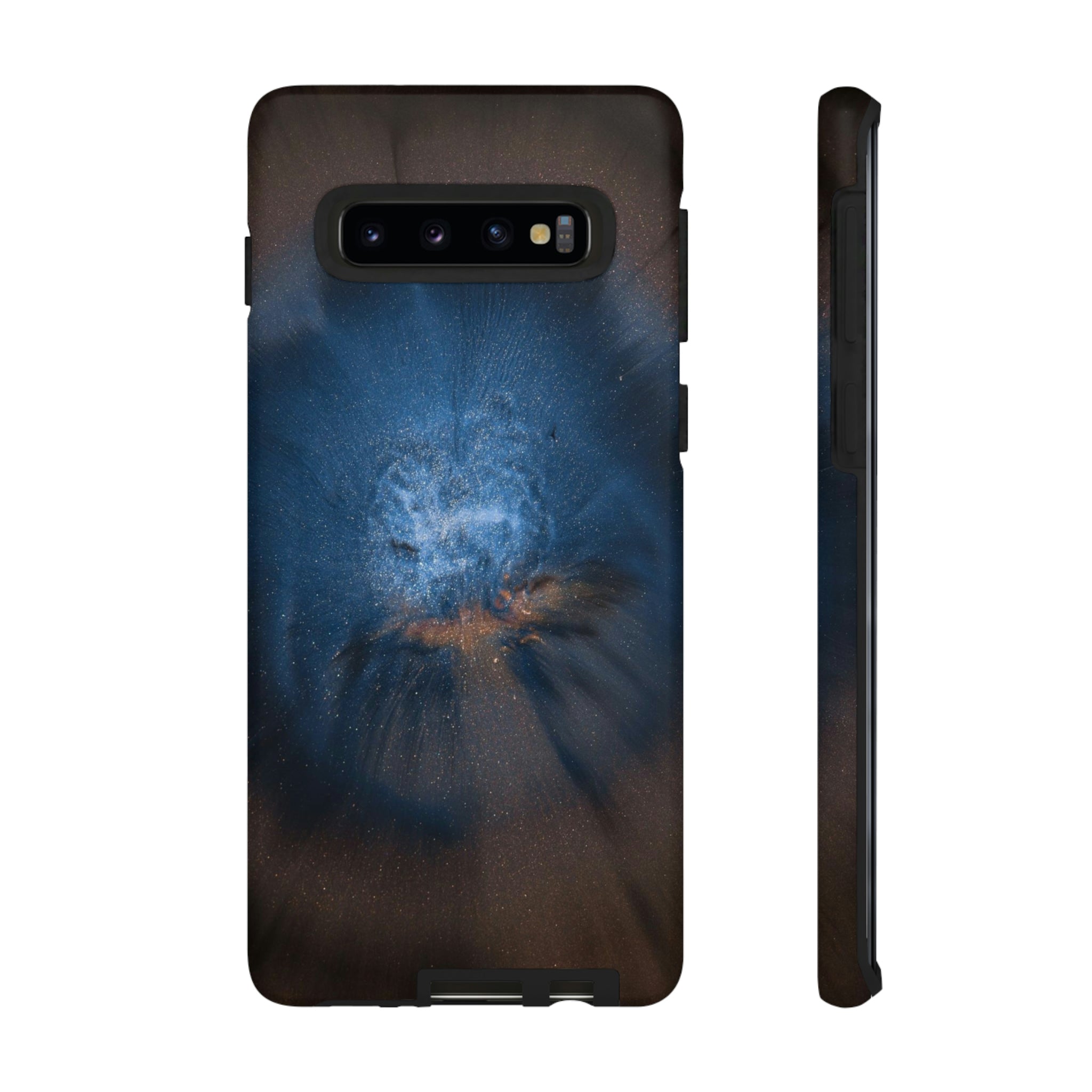 Blue Space Ink Art Android Case (Protective) Samsung Galaxy S10 Matte Phone Case