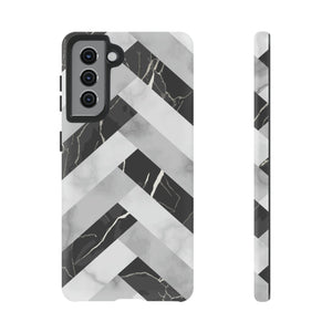 Grey Herringbone Android Case (Protective) Samsung Galaxy S21 Matte Phone Case