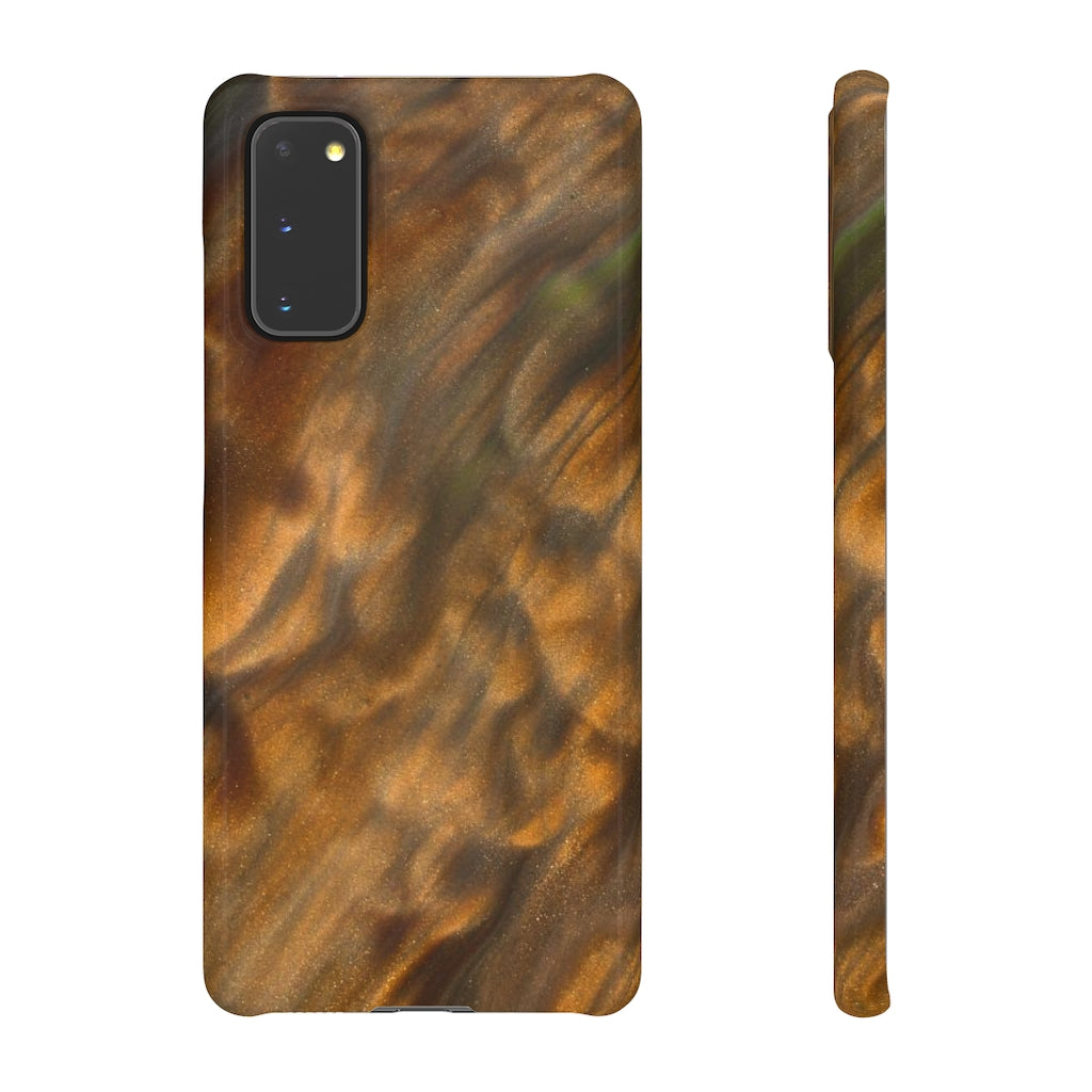 Gold Sand Ink Art Android Case (Slim) Samsung Galaxy S20 Glossy Phone Case