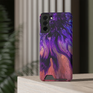 Purple Flow Ink Art Android Case (Card) Phone Case