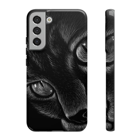 Pencil Drawing Cat Android Case (Protective) Samsung Galaxy S22 Plus Glossy Phone Case