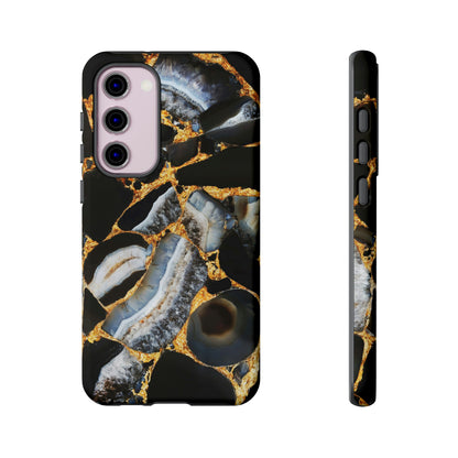 Dark Agate Marble Android Case (Protective) Samsung Galaxy S23 Plus Matte Phone Case