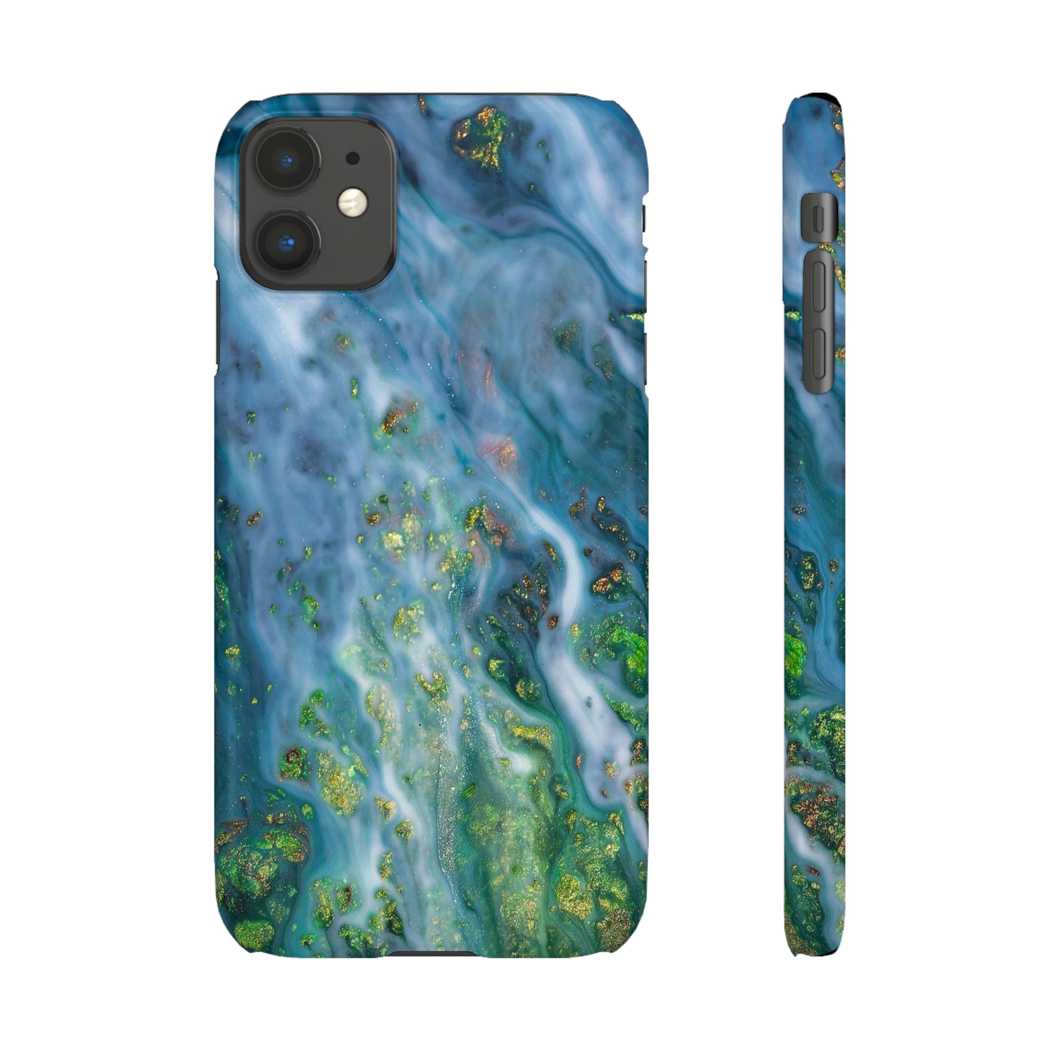 Forest Mist Ink Art iPhone Case (Slim) iPhone 11 Glossy Phone Case