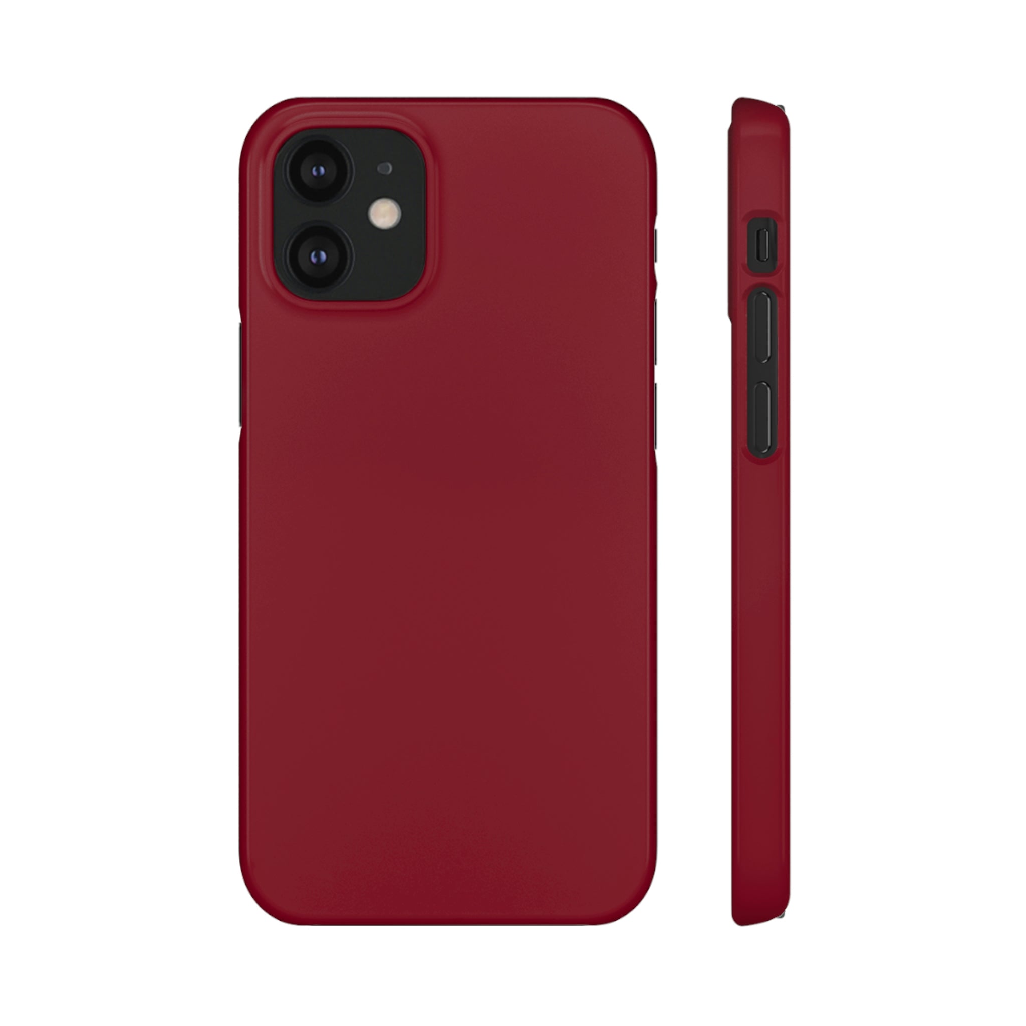 Burgundy Red iPhone Case (Slim) iPhone 12 Mini Glossy Phone Case