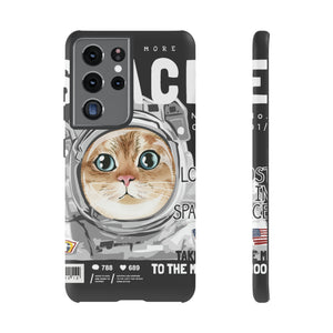 Space Cute Cat Android Case (Protective) Samsung Galaxy S21 Ultra Matte Phone Case