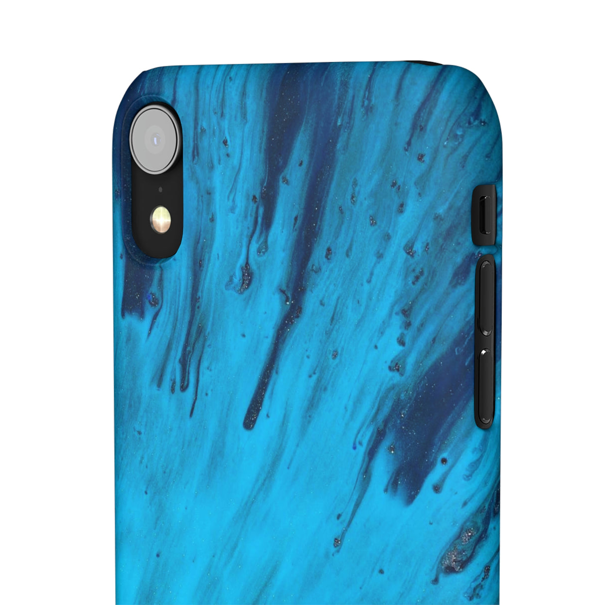 Light Blue Ink Art iPhone Case (Slim) Phone Case