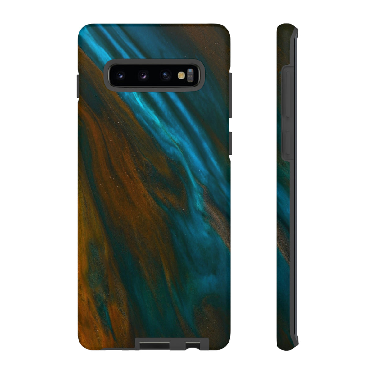 Neon Blue Ink Art Android Case (Protective) Samsung Galaxy S10 Plus Matte Phone Case