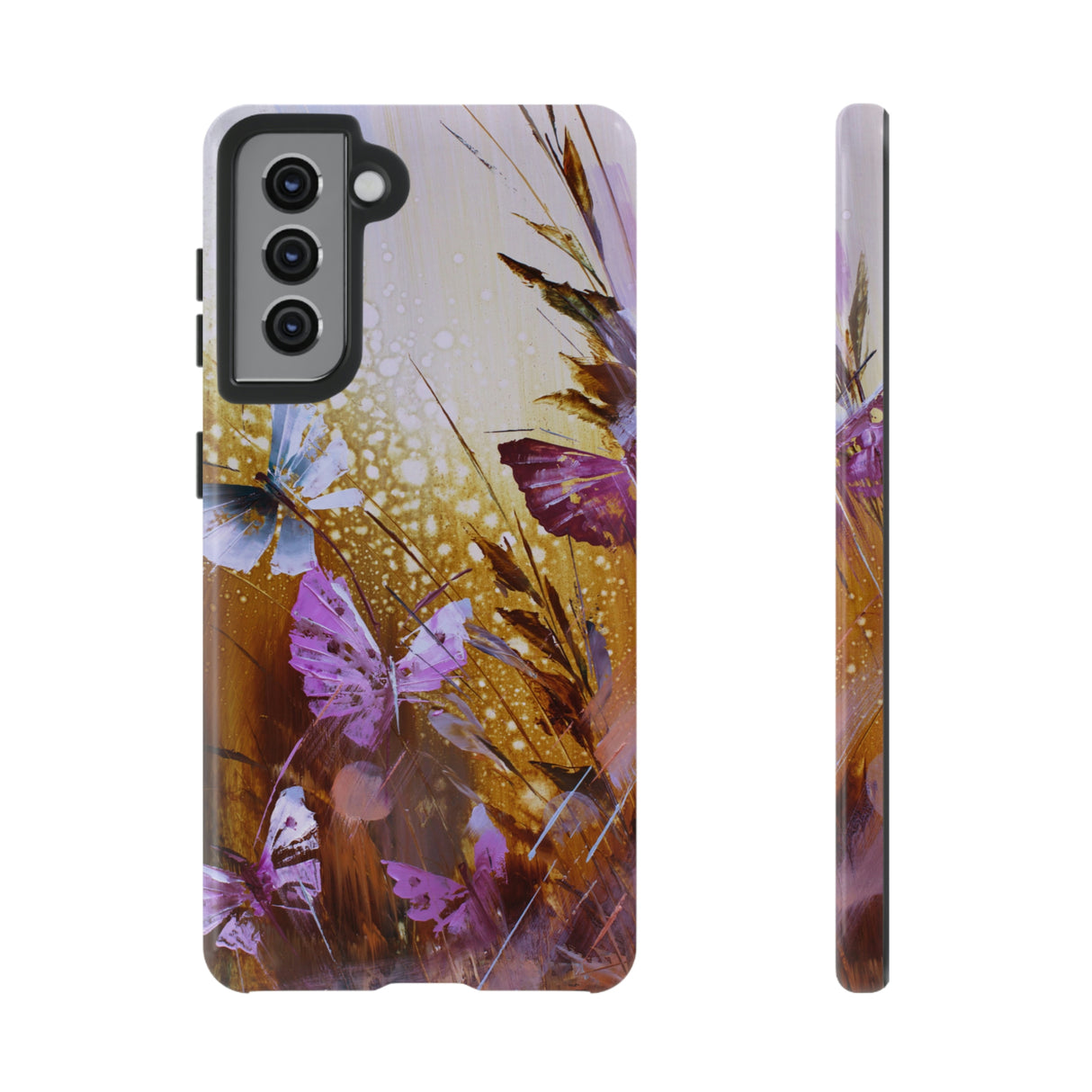 Butterflies Painting Android Case (Protective) Samsung Galaxy S21 Glossy Phone Case