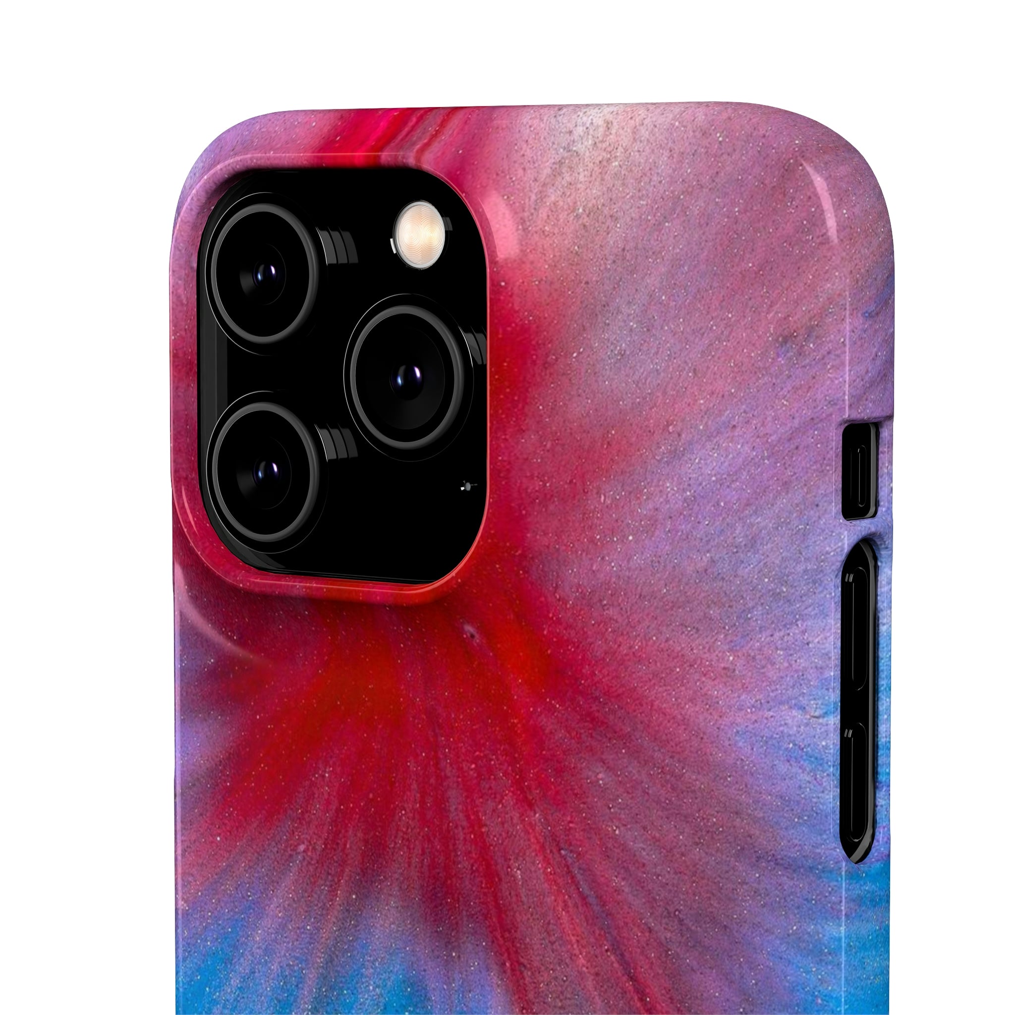 Red Warp Ink Art iPhone Case (Slim) Phone Case