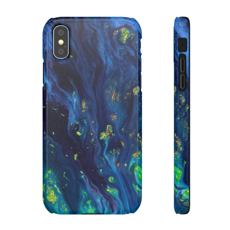 Green Opal Ink Art iPhone Case (Slim) iPhone XS Glossy Phone Case