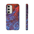 Blue Lava Ink Art Android Case (Protective) Samsung Galaxy S23 Glossy Phone Case