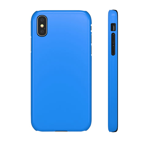 Dodger Blue iPhone Case (Slim) iPhone X Glossy Phone Case