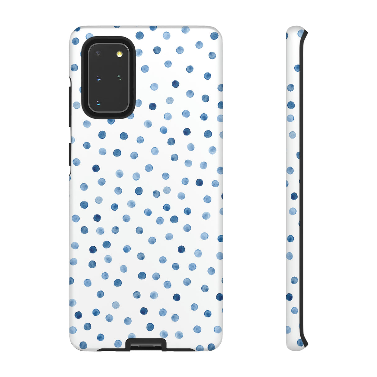 Blue Dots Pattern Android Case (Protective) Samsung Galaxy S20+ Matte Phone Case