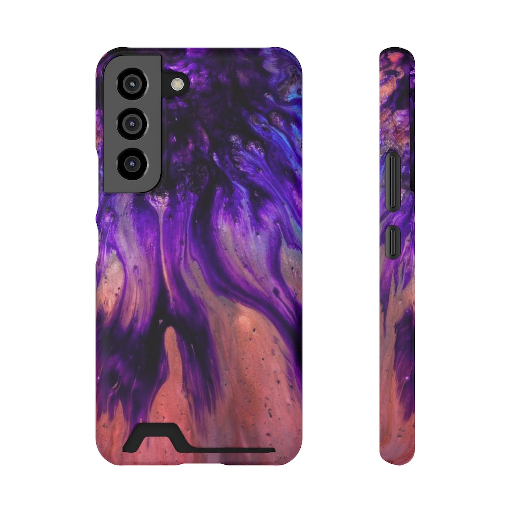 Purple Flow Ink Art Android Case (Card) Samsung Galaxy S22 Matte With gift packaging Phone Case