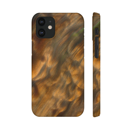 Gold Sand Ink Art iPhone Case (Slim) iPhone 12 Mini Matte Phone Case