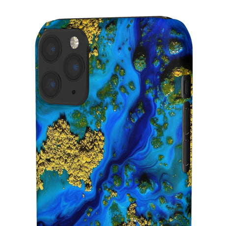 Blue Clear Ocean Ink Art iPhone Case (Slim) Phone Case