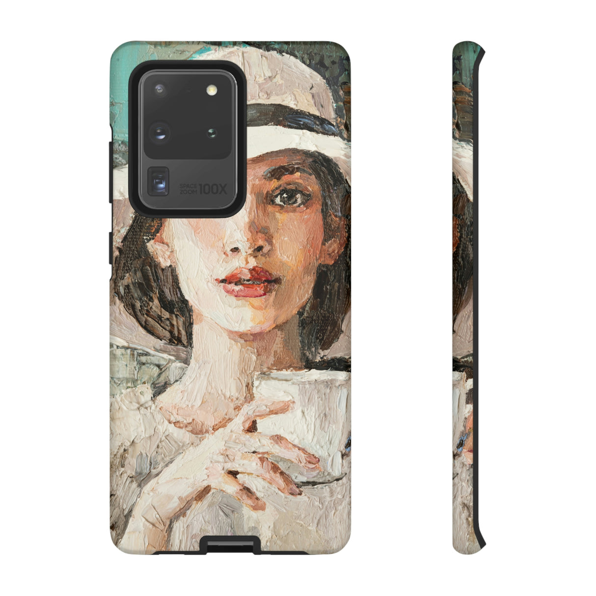 Lady White Hat Android Case (Protective) Samsung Galaxy S20 Ultra Matte Phone Case