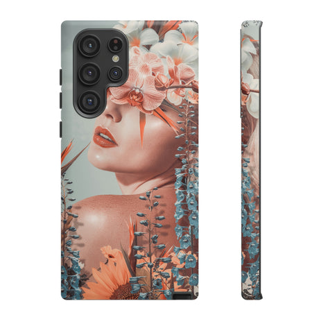 Contemporary Flowers Android Case (Protective) Samsung Galaxy S22 Ultra Matte Phone Case