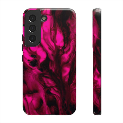 Bright Pink Ink Art Android Case (Protective) Samsung Galaxy S22 Glossy Phone Case