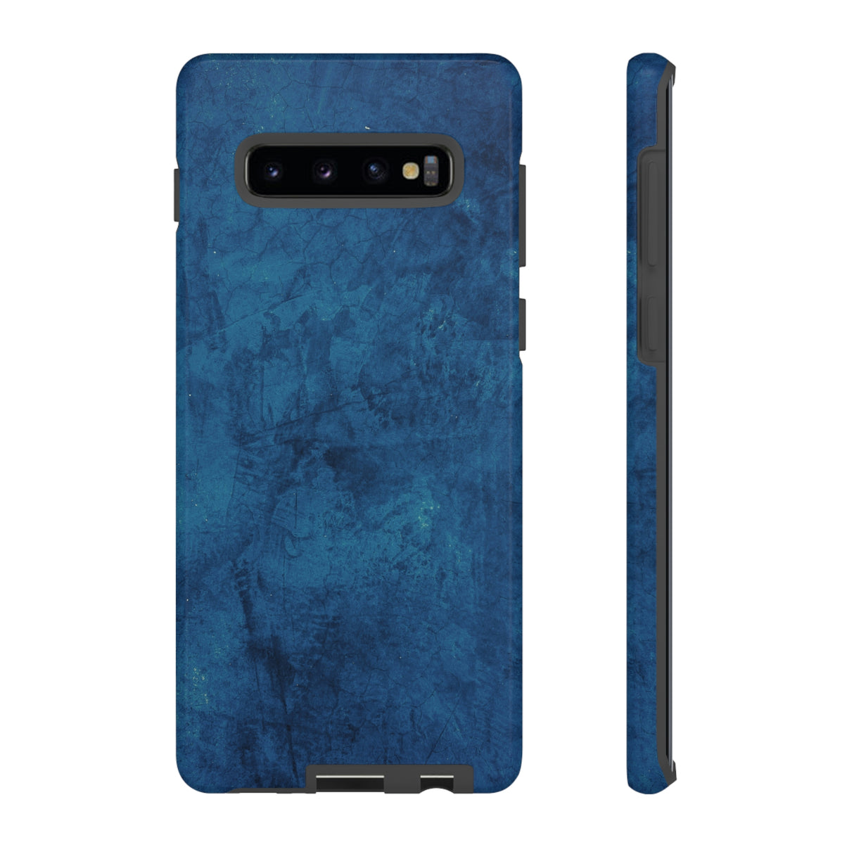 Grunge Navy Blue Android Case (Protective) Samsung Galaxy S10 Plus Glossy Phone Case