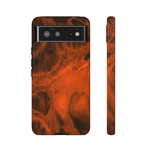 Red Flame Ink Art Android Case (Protective) Google Pixel 6 Glossy Phone Case