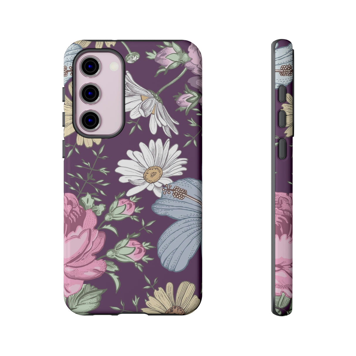 Purple Grass Vintage Flower Samsung Case (Protective) Samsung Galaxy S23 Plus Glossy Phone Case