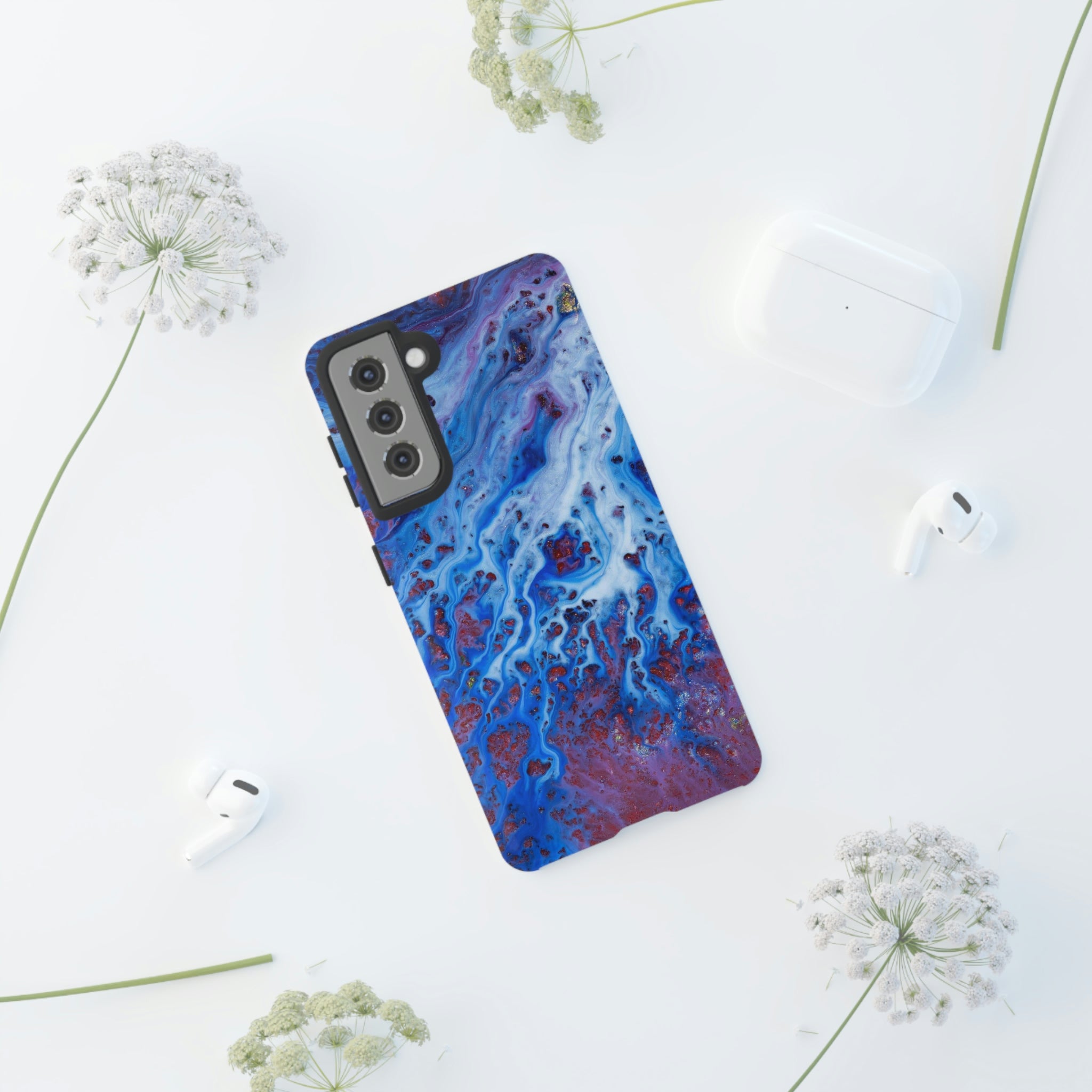 Ice Blue River Ink Art Android Case (Protective) Phone Case