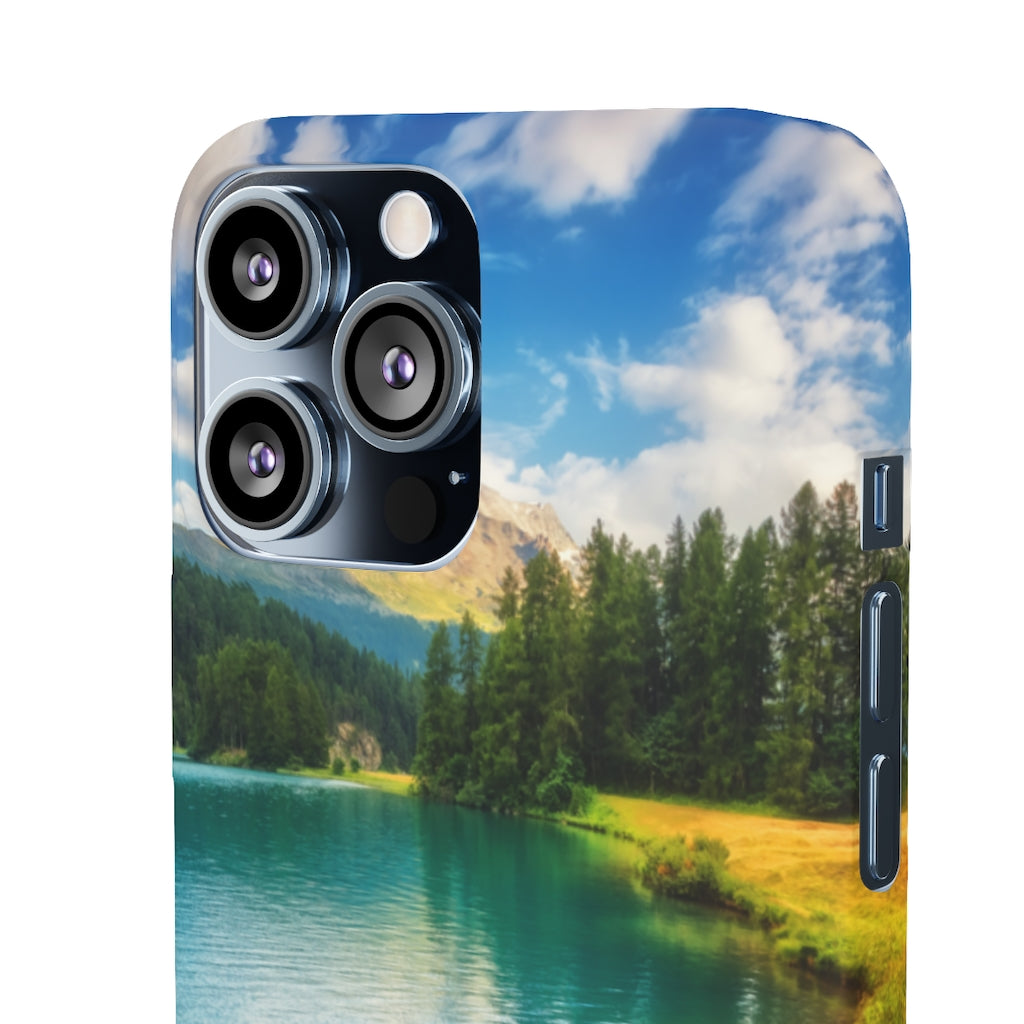 Fantastic Azure Alpine Lake Samsung/iPhone (Slim) iPhone 13 Pro Max Matte Phone Case