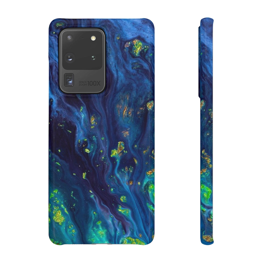 Green Opal Ink Art Android Case (Slim) Samsung Galaxy S20 Ultra Glossy Phone Case